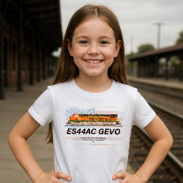 Camiseta GE ES44AC GEVO Locomotora y bandera estadounidense