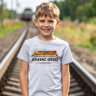 Camiseta GE ES44AC GEVO Locomotora y bandera estadounidense