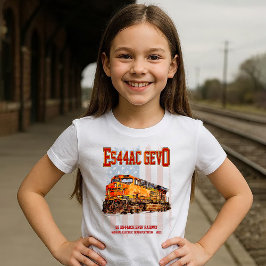 Camiseta GE ES44AC GEVO Locomotora y bandera estadounidense
