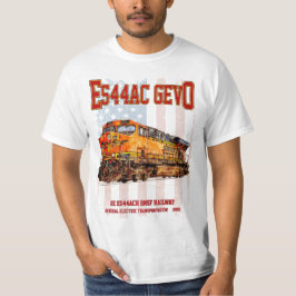 Camiseta GE ES44AC GEVO Locomotora y bandera estadounidense