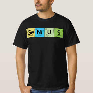 Camiseta Ge-Ni-U-S Genius- Elemento de tabla periódica de e