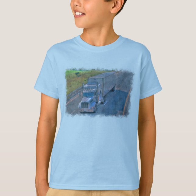 Camiseta Gear del conductor del camión de mercancías de la  (Anverso)