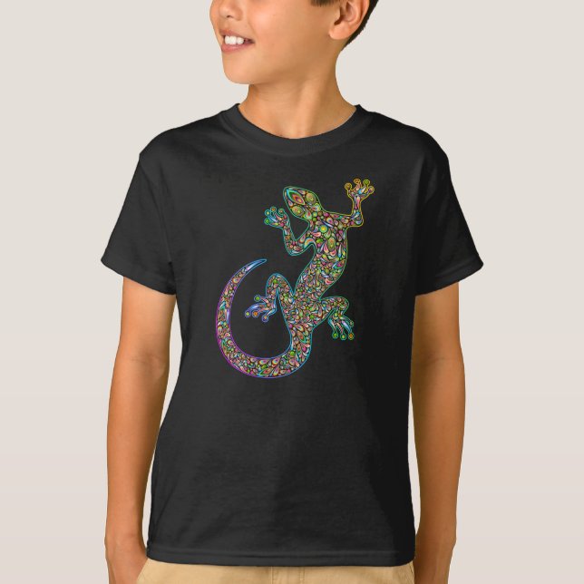 Camiseta Geck Gecko Psychedelic Design T shirt (Anverso)