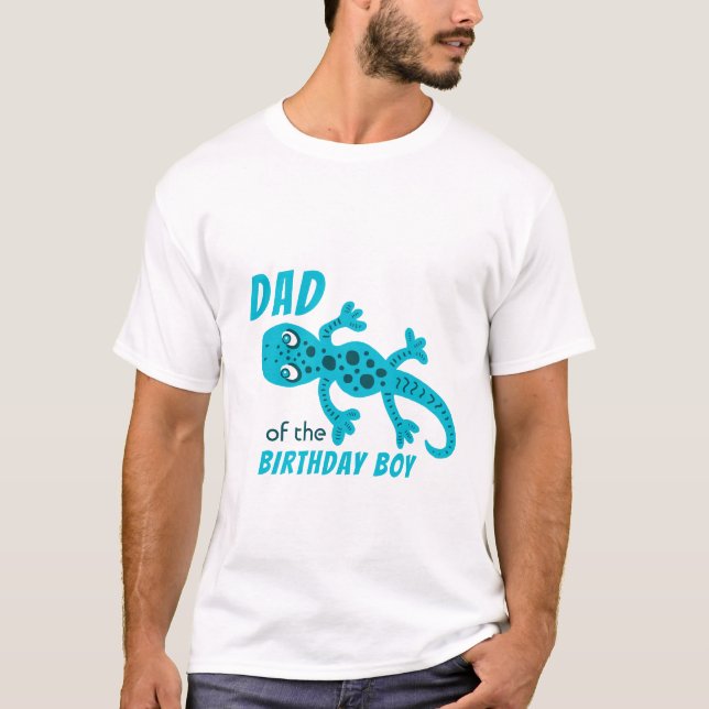 Camiseta Gecko azul Lizard papá de padre cumpleaños (Anverso)