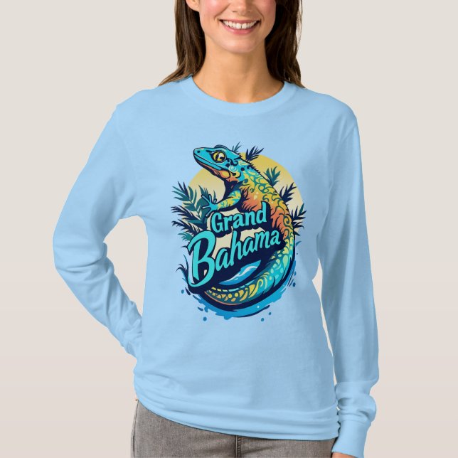 Camiseta Gecko Caribe de Gran Bahama (Anverso)