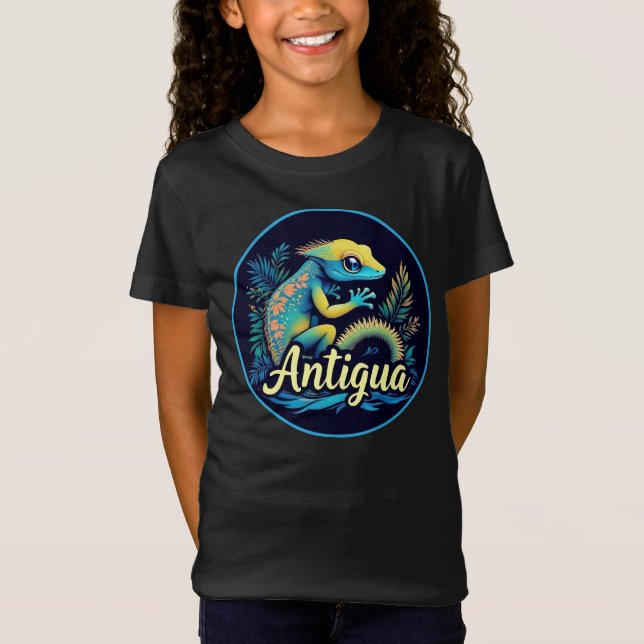 Camiseta Gecko caribeño de la isla Antigua (Anverso)