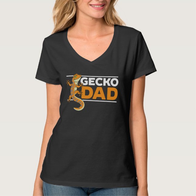 Camiseta Gecko Dad Reptile Leopard Gecko  Lizard (Anverso)