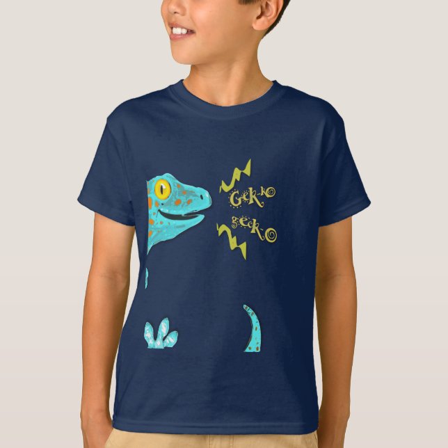 Camiseta "Gecko de llamada lindo de Tokay del gecko de (Anverso)