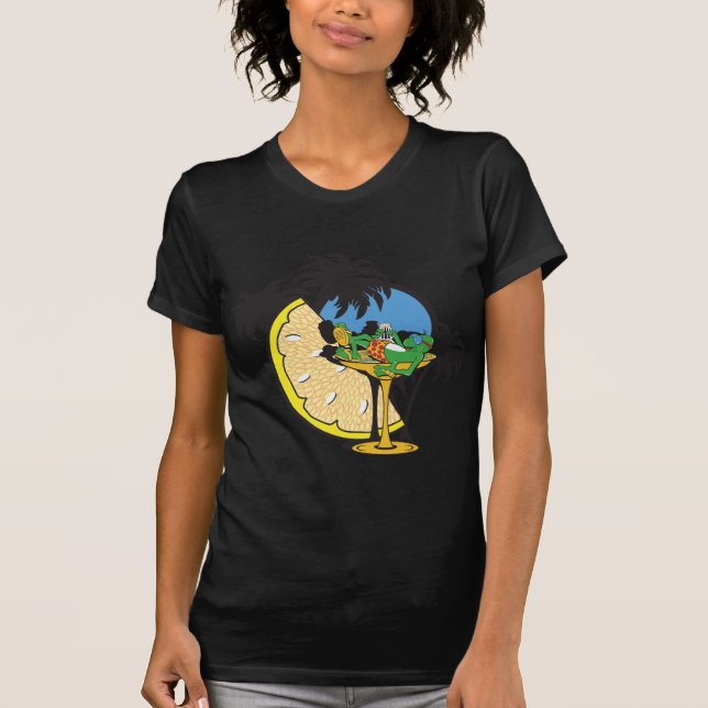 Camiseta Gecko de vacaciones tropicales (Anverso)