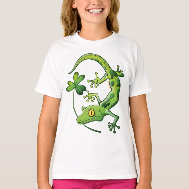 Camiseta Gecko del día de San Patricio (Anverso)