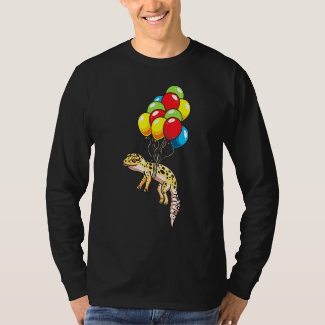 Camiseta Gecko leopardo con globos (Anverso)