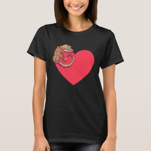 Camiseta Gecko Love Crested Gecko Lover Gecko Heart Cute Cr