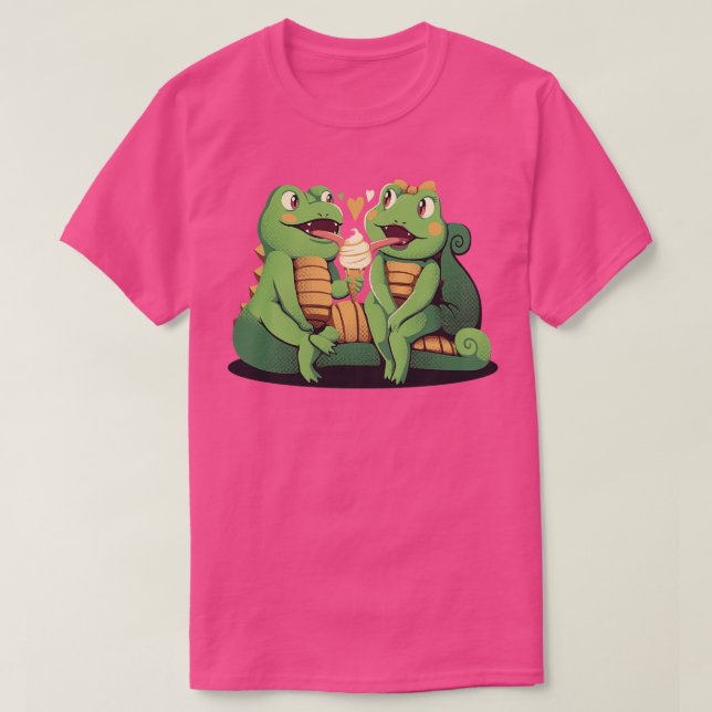 Camiseta Gecko Love Ice Cream (Crema de hielo) de Tobe Fons (Diseño del anverso)