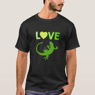Camiseta Gecko Lover Heart Love My Cute Gecko Mascota Repti