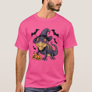 Camiseta Gecko Lover Scary Pumpkin Bat Witch Gecko Hallowee