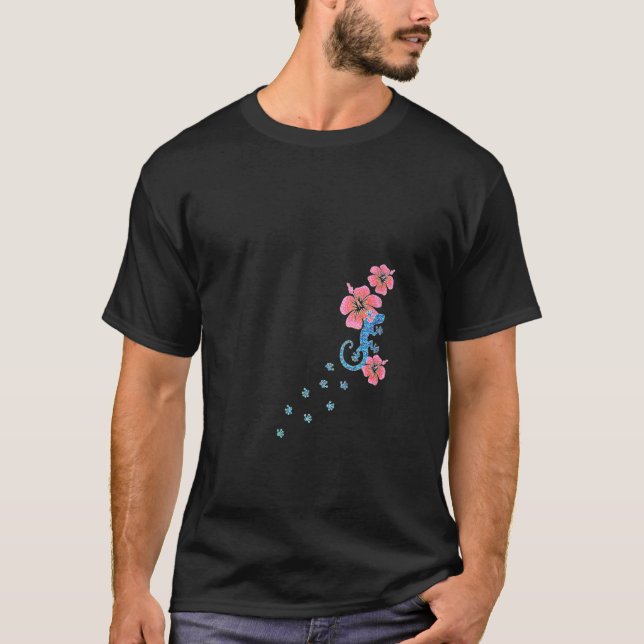Camiseta Gecko Lucky Charm Lizard Salamander Aloha H (Anverso)