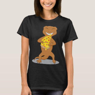 Camiseta Geckos Crestados Comer Pizza Reptiles Irónicos