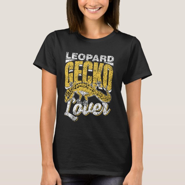 Camiseta Geckos Lizard Leopard Ge, propietario del Leopard  (Anverso)