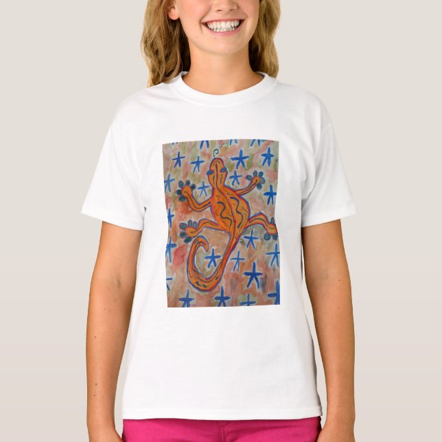 Camiseta Geco naranja  (Anverso)