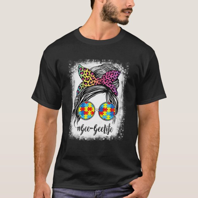 Camiseta Gee-Gee Life Bleached Gee-Gee Life Rainbow Leopard (Anverso)