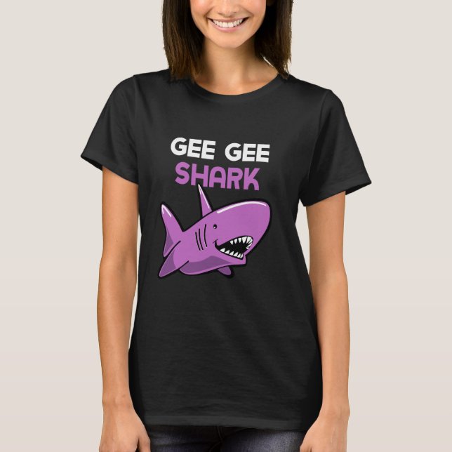 Camiseta Gee-Gee Shark Funny Family Grandma GeeGee (Anverso)