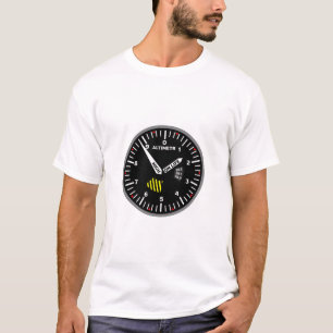 Camiseta Geek de Aviación del Piloto Altimetr
