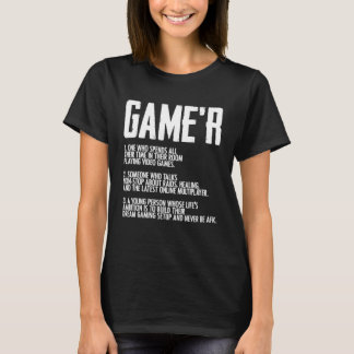 Camiseta Geek de juegos de videojuegos de definición de jue