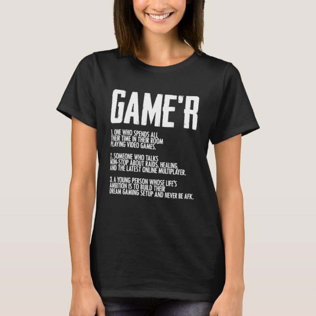 Camiseta Geek de juegos de videojuegos de definición de jue (Anverso)
