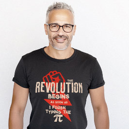 Camiseta Geek De Matemáticas Sarcásticas Número Pi Revoluci