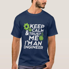 Camiseta Geek divertida mantén la calma y confía e