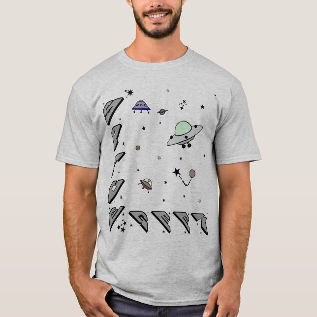 Camiseta Geek espacial (Anverso)