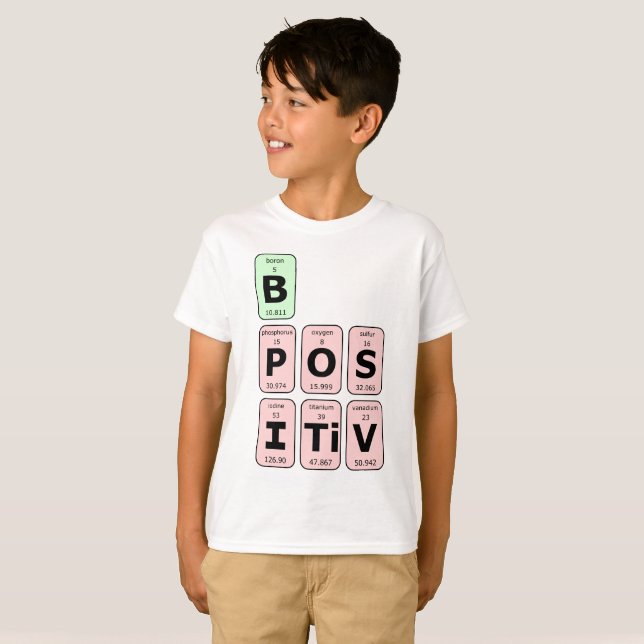Camiseta Geek Geek de la ciencia positiva Nerd (Anverso completo)