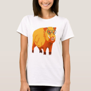 Camiseta Geek Pig Funny Boar Wild Animal
