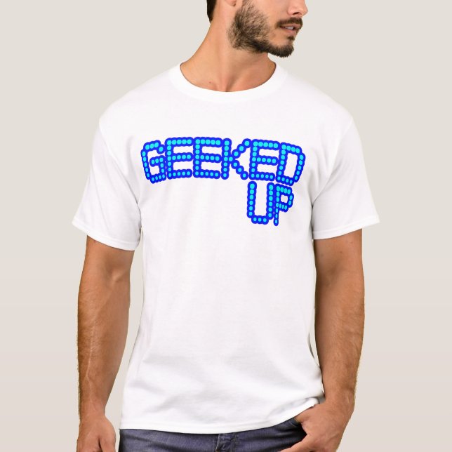 Camiseta GEEKED ENCIMA de sus tirones de un justillo del (Anverso)