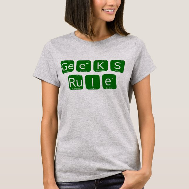 Camiseta Geeks Regla Lema Periódico De Tabla (Anverso)