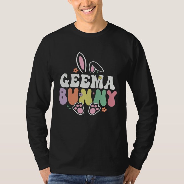 Camiseta Geema Bunny Women Easter Day Rabbit Grandma Family (Anverso)