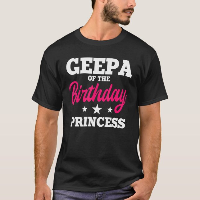 Camiseta Geepa De La Princesa De Cumpleaños Fiesta Bday Cel (Anverso)