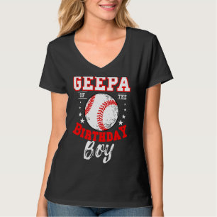 Camiseta Geepa Del Tema Del Béisbol Birthday Boy Bday Cele