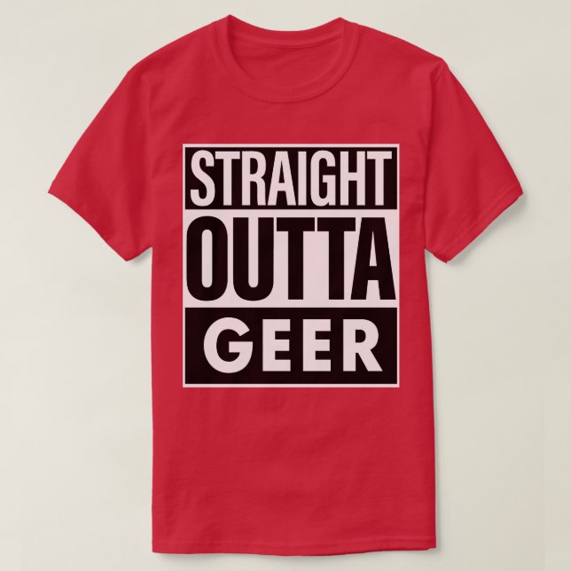 Camiseta Geer Name Straight Outta Geer (Diseño del anverso)