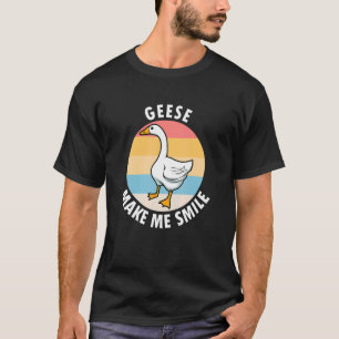 Camiseta Geese Make Me Smile Cute Goose Bird Wildlife