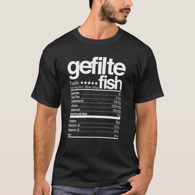Camiseta Gefilte Fish Nutritional Hanukkah573png573 (Anverso)
