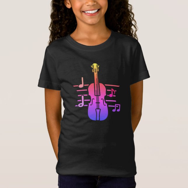 Camiseta Geige mit Noten (Anverso)