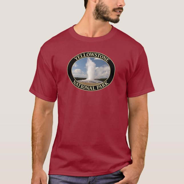 Camiseta Géiser de la vieja fe en el parque nacional de Yel (Anverso)