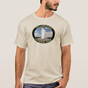 Camiseta Géiser de la vieja fe en el parque nacional de Yel