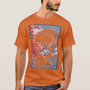 Camiseta Geisha Chica en Kimono Japón Art Sakura Cherry Blo