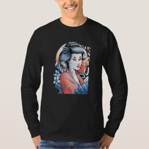 Camiseta Geisha Chica japonés Geisha Sakura Cherry Blossom