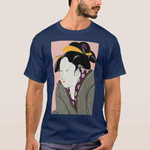 Camiseta Geisha Chica japonés retro estético vaporwa asiáti