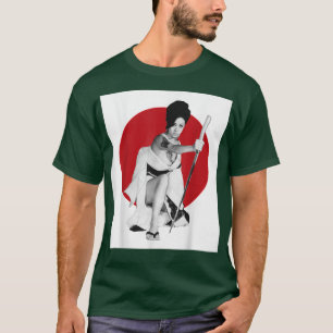 Camiseta Geisha Chica Katana Espada y tatuaje del Dragón Ja