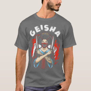 Camiseta Geisha con KatanaJaponesaGeisha Mujeres P