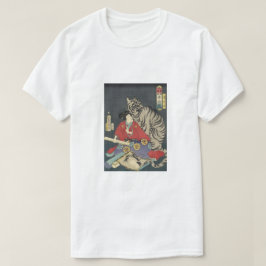 Camiseta Geisha con su tigre blanco